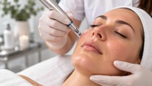Soin visage par microneedling relaxant